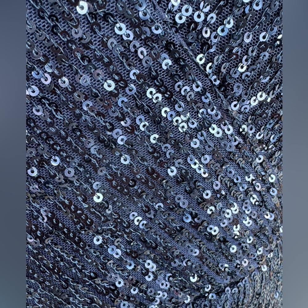 Lulus Navy Sequin Weekender Mini Dress Faux Wrap Women’s Size Small - Picture 14 of 14